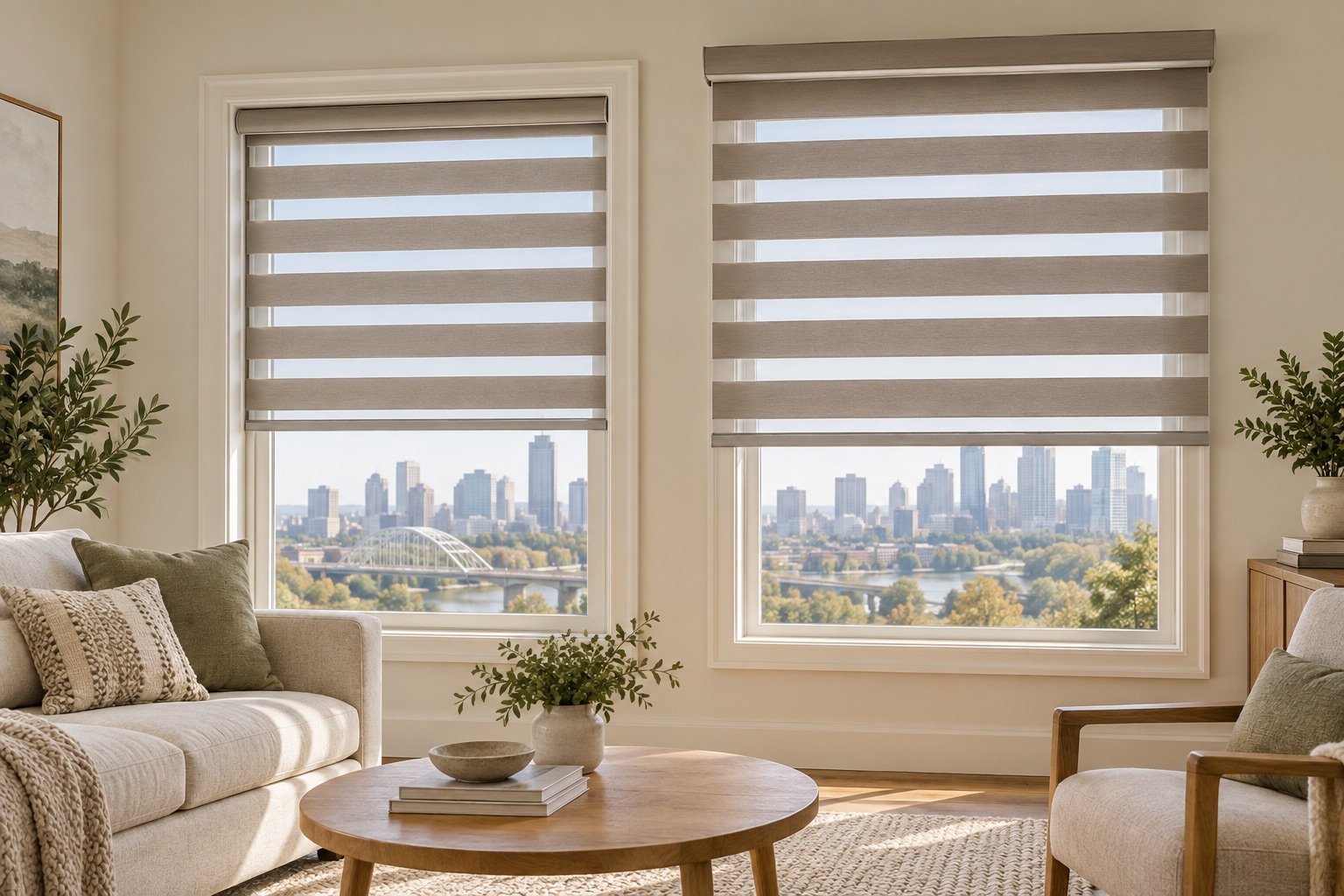Inside Mount vs Outside Mount Zebra Blinds for an Edmonton home
