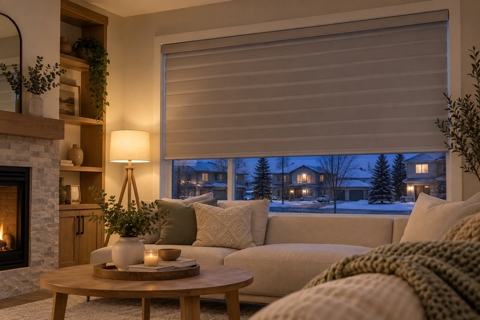 Are Zebra Blinds Good for Privacy at Night for an Edmonton home